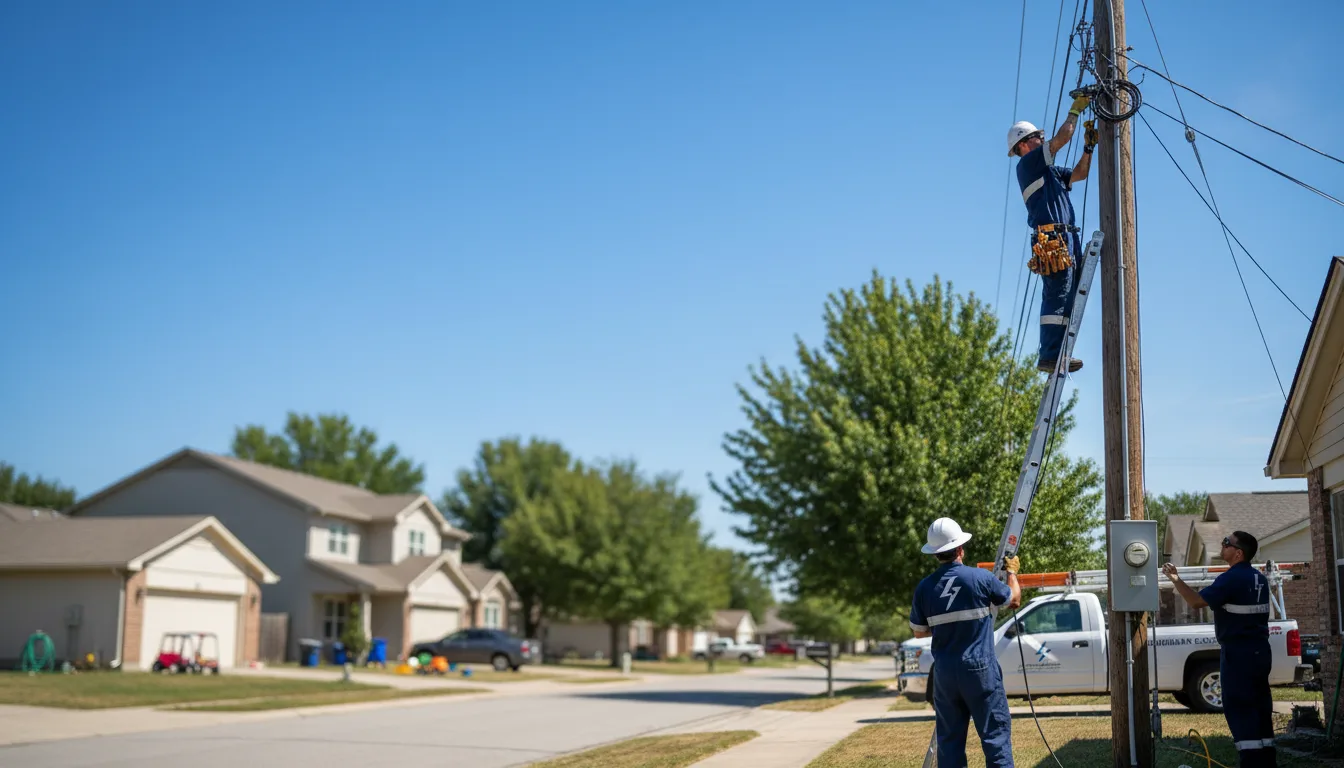 Residential electrician providing installation services in Weatherby, MO